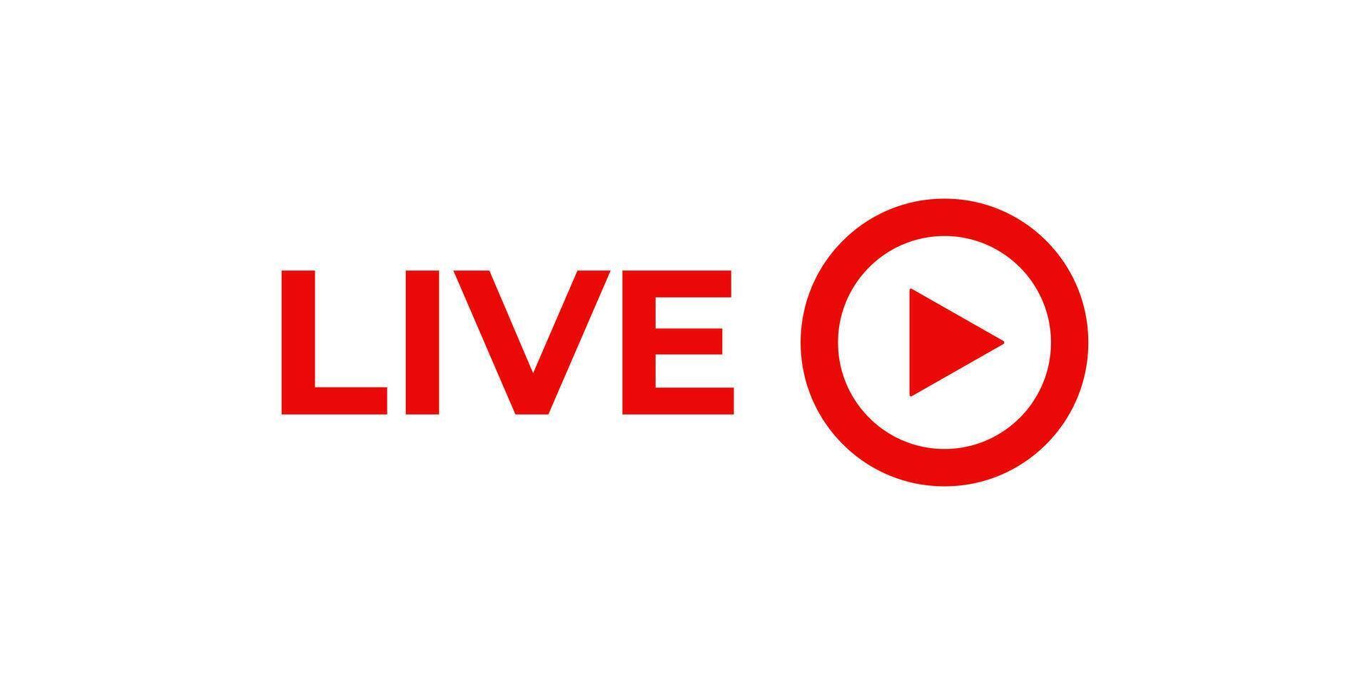 Online live stream logo. vector