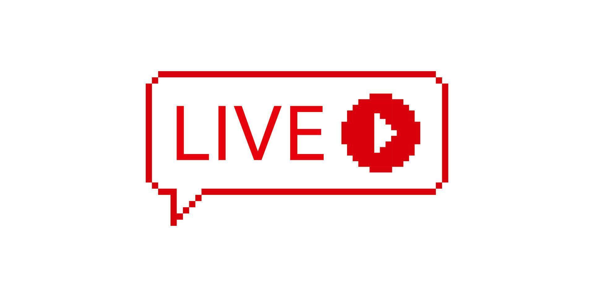 Online live stream logo. vector