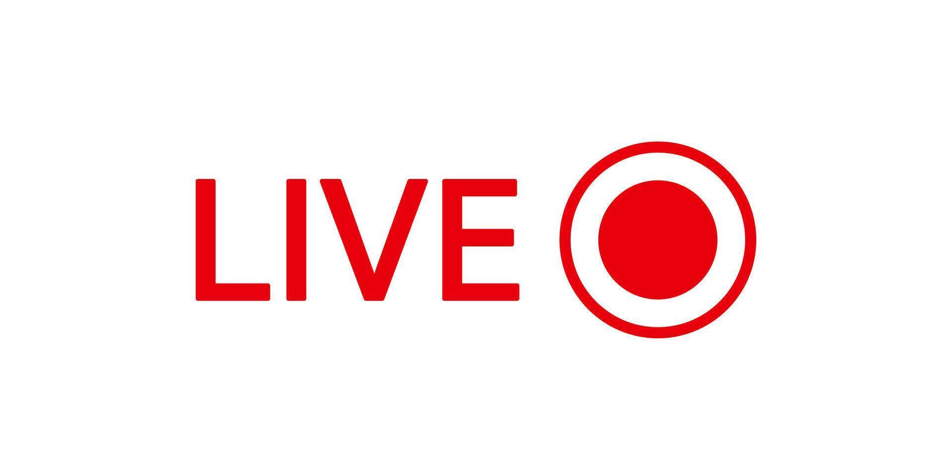 Online live stream logo. vector