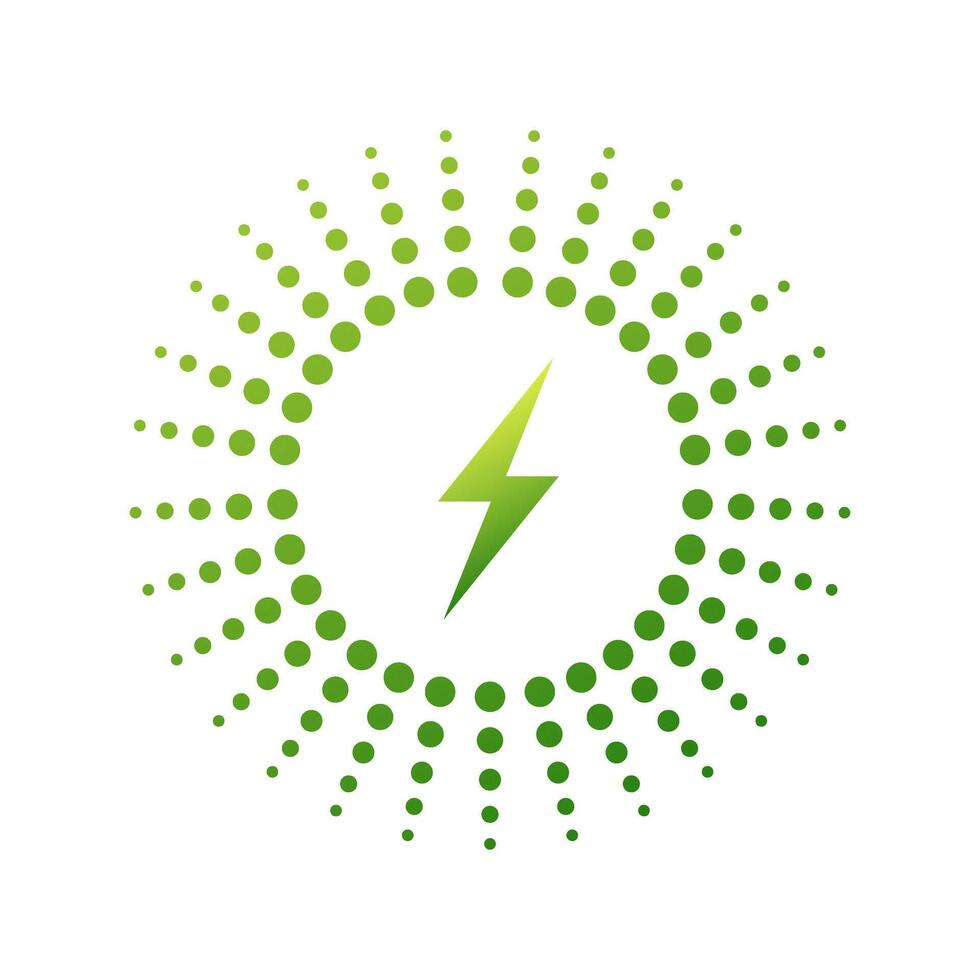 Battery charge Dynamic Thunderbolt Power Flash Logo vector