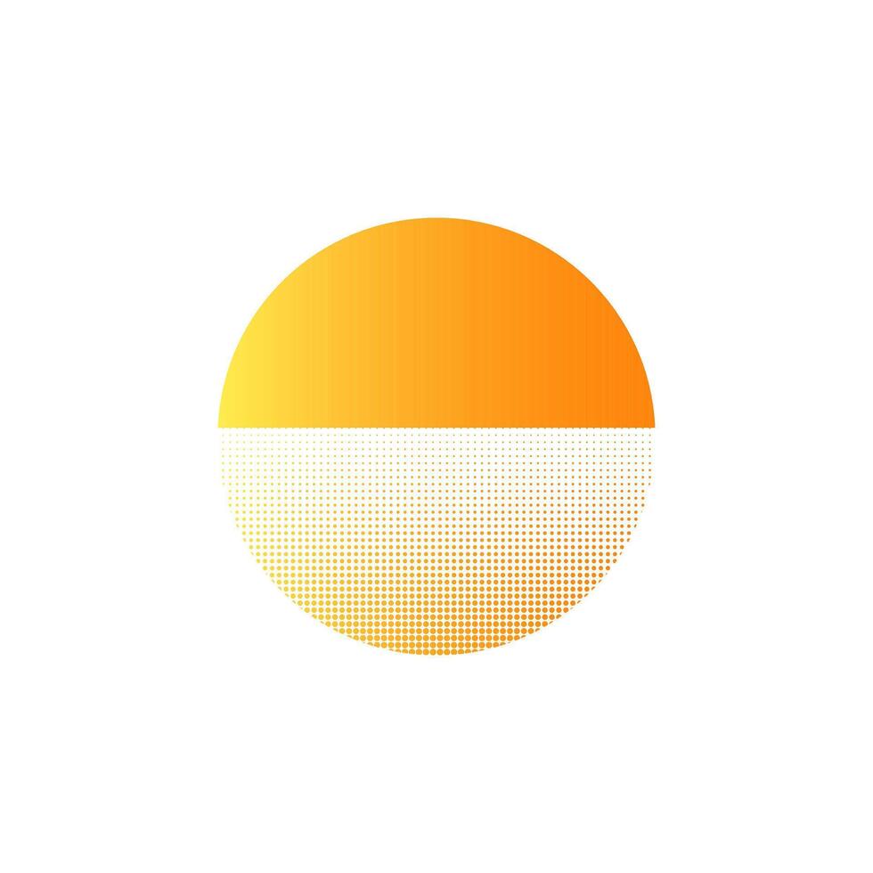 Orange retro sun sunset logo. Old vintage sun circle sunrise. vector