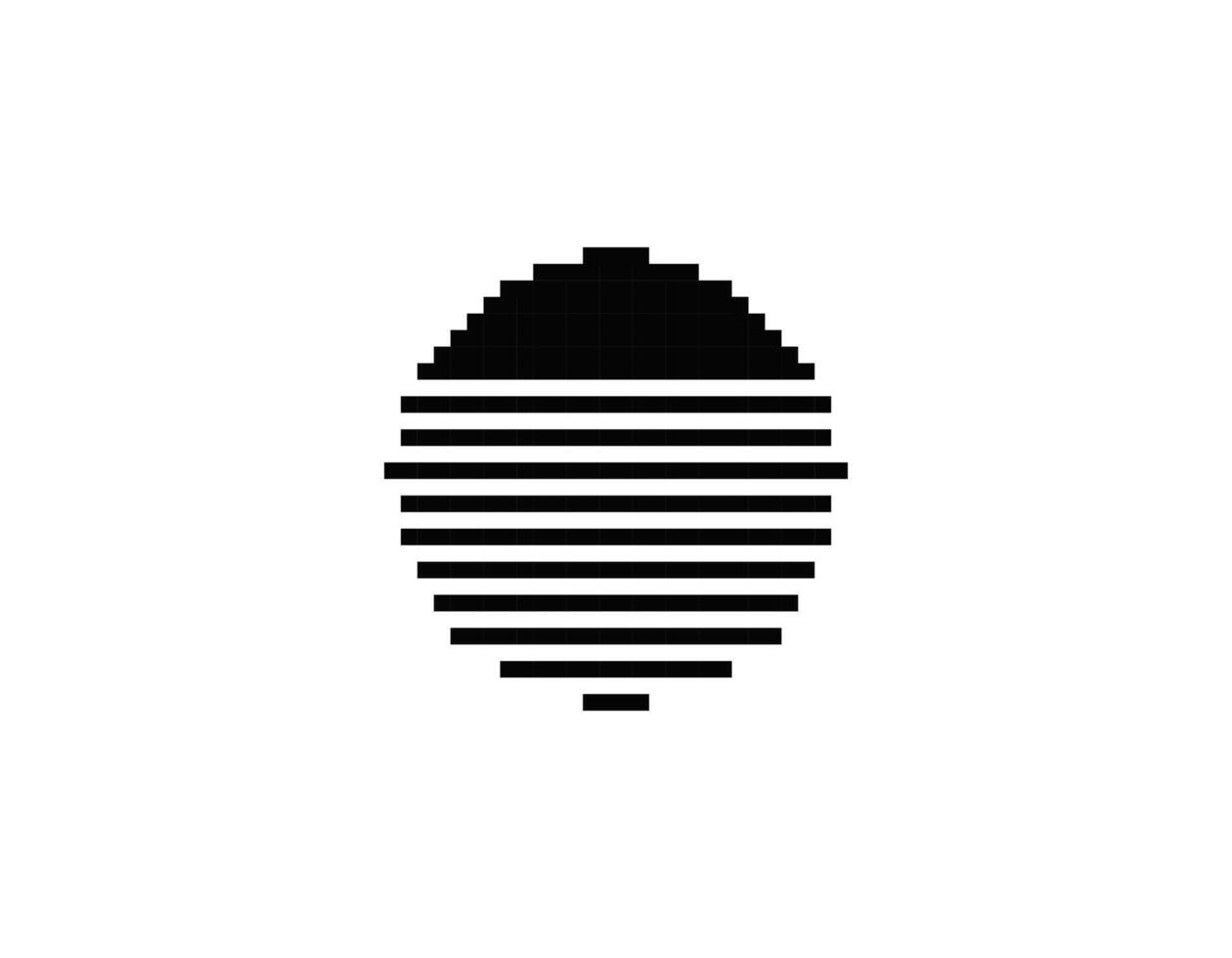 Retro sun with geometric shape in eighties style vector