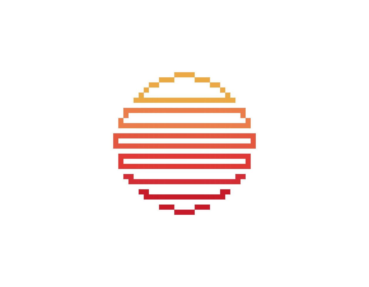 Retro sun with geometric circle in bright eighties style vector