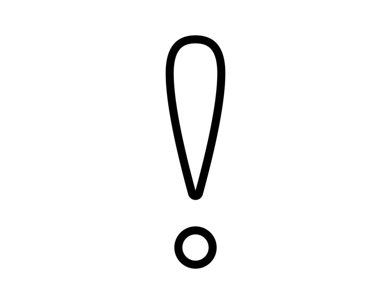 Exclamation mark symbol for emphasis and attention vector