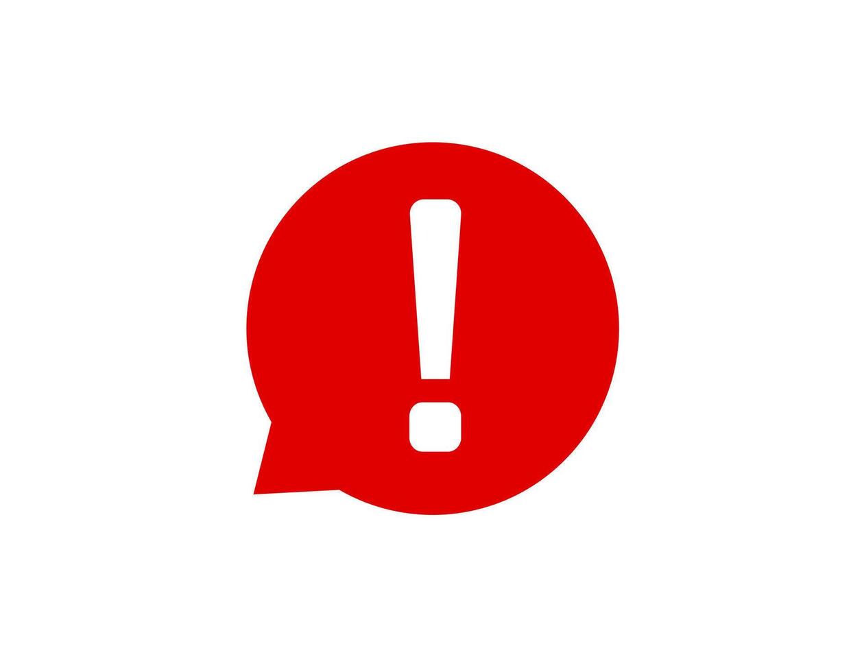 Red exclamation mark warning sign vector
