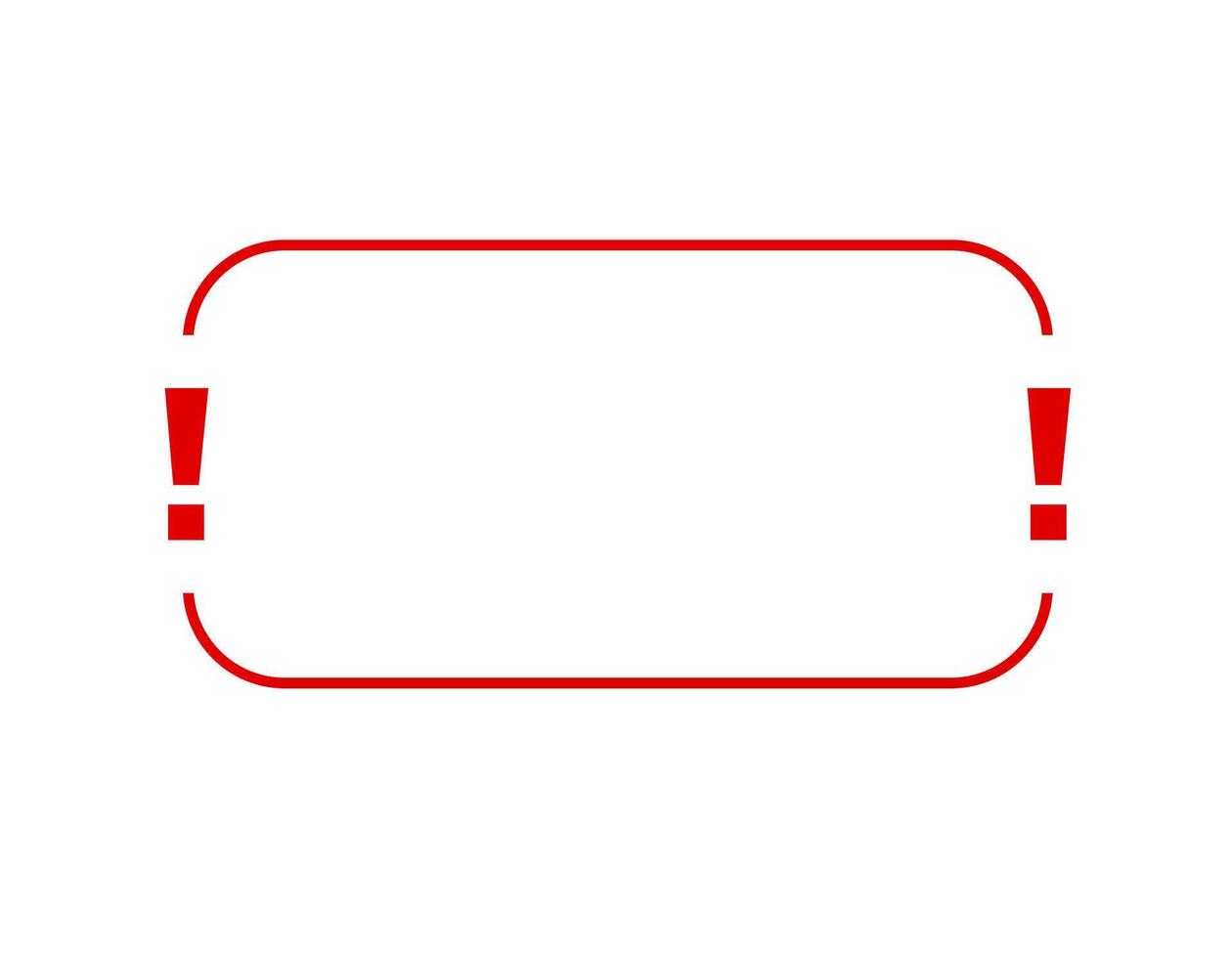 Warning signs with exclamation marks in red frame vector