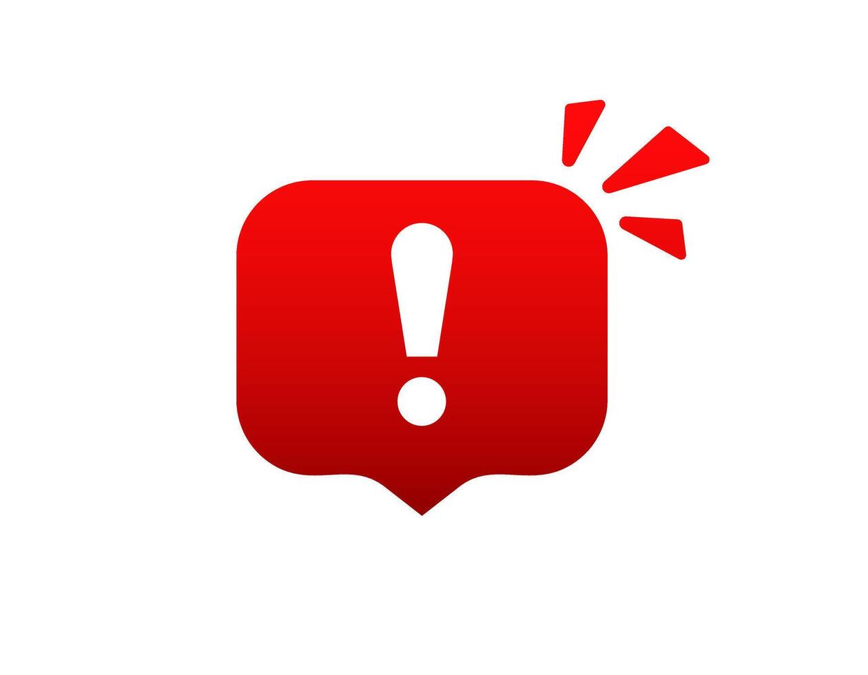 Bold red exclamation alert icon vector