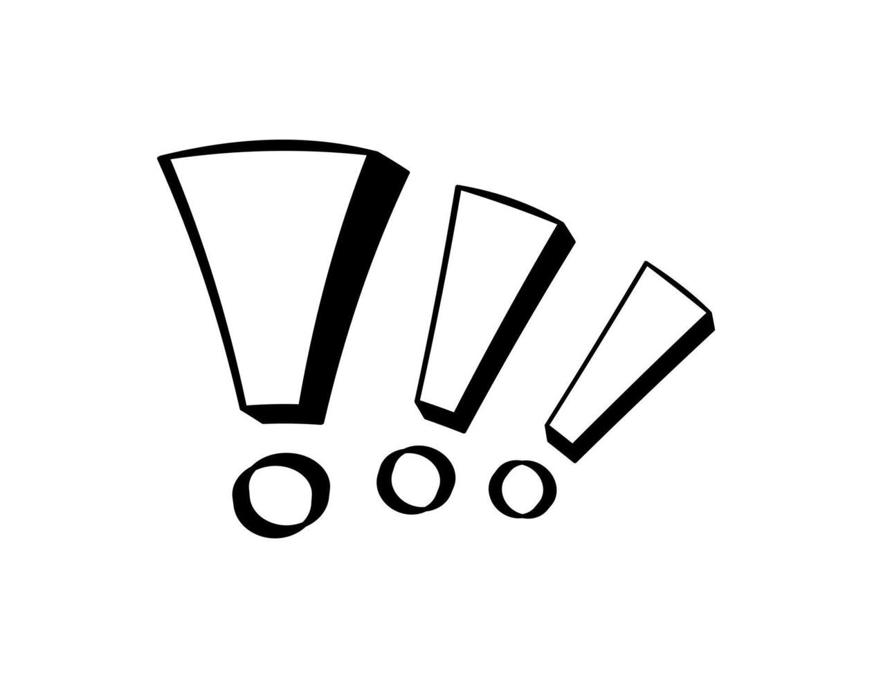Exclamation marks in various sizes and styles vector