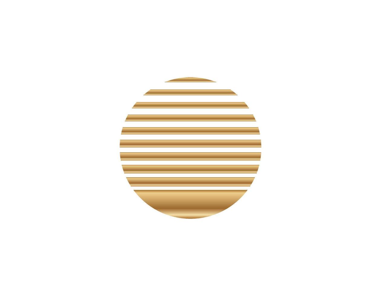 Retro sun circle with geometric lines in eighties style vector
