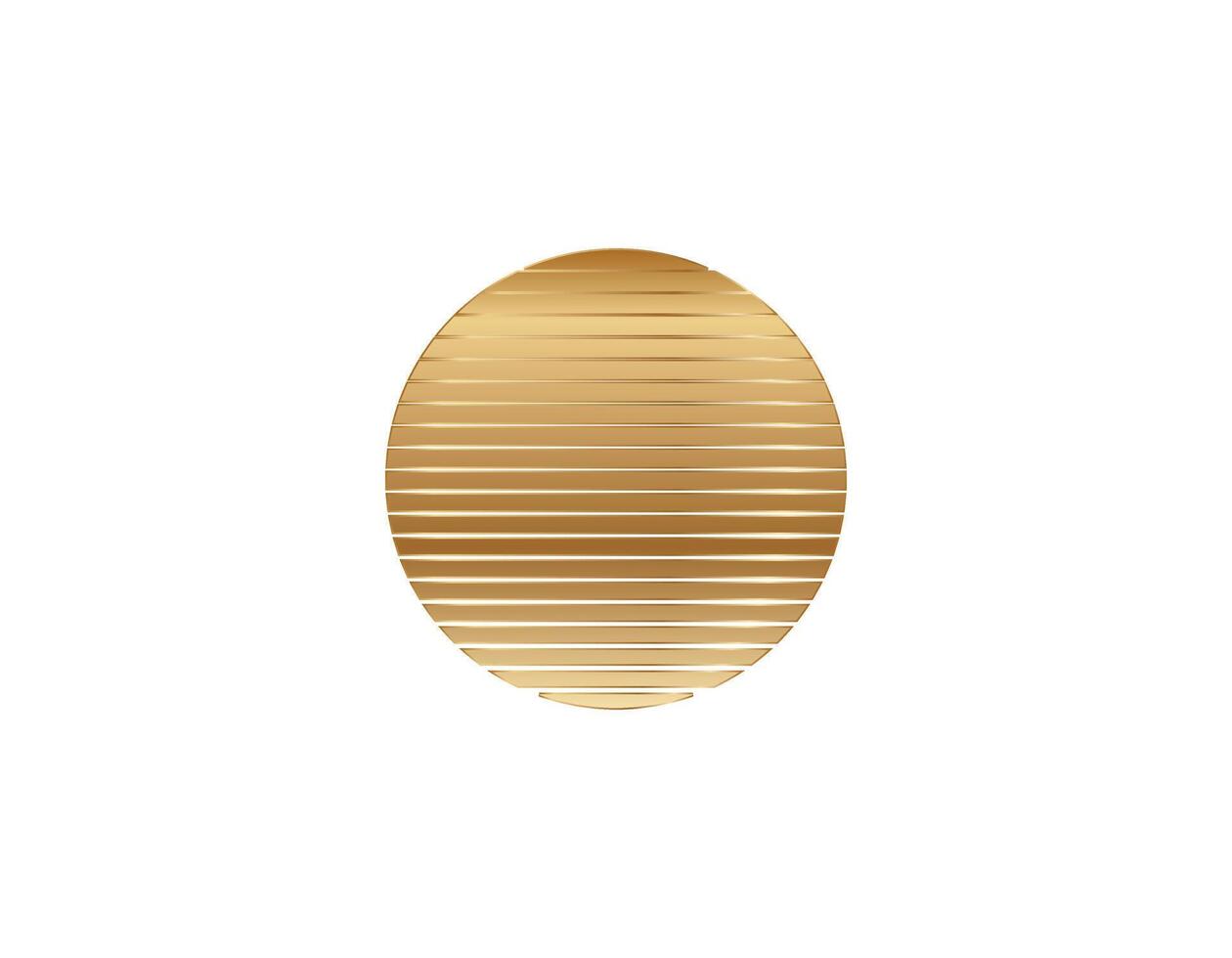 Retro sun circle with geometric stripes in bright eighties style vector