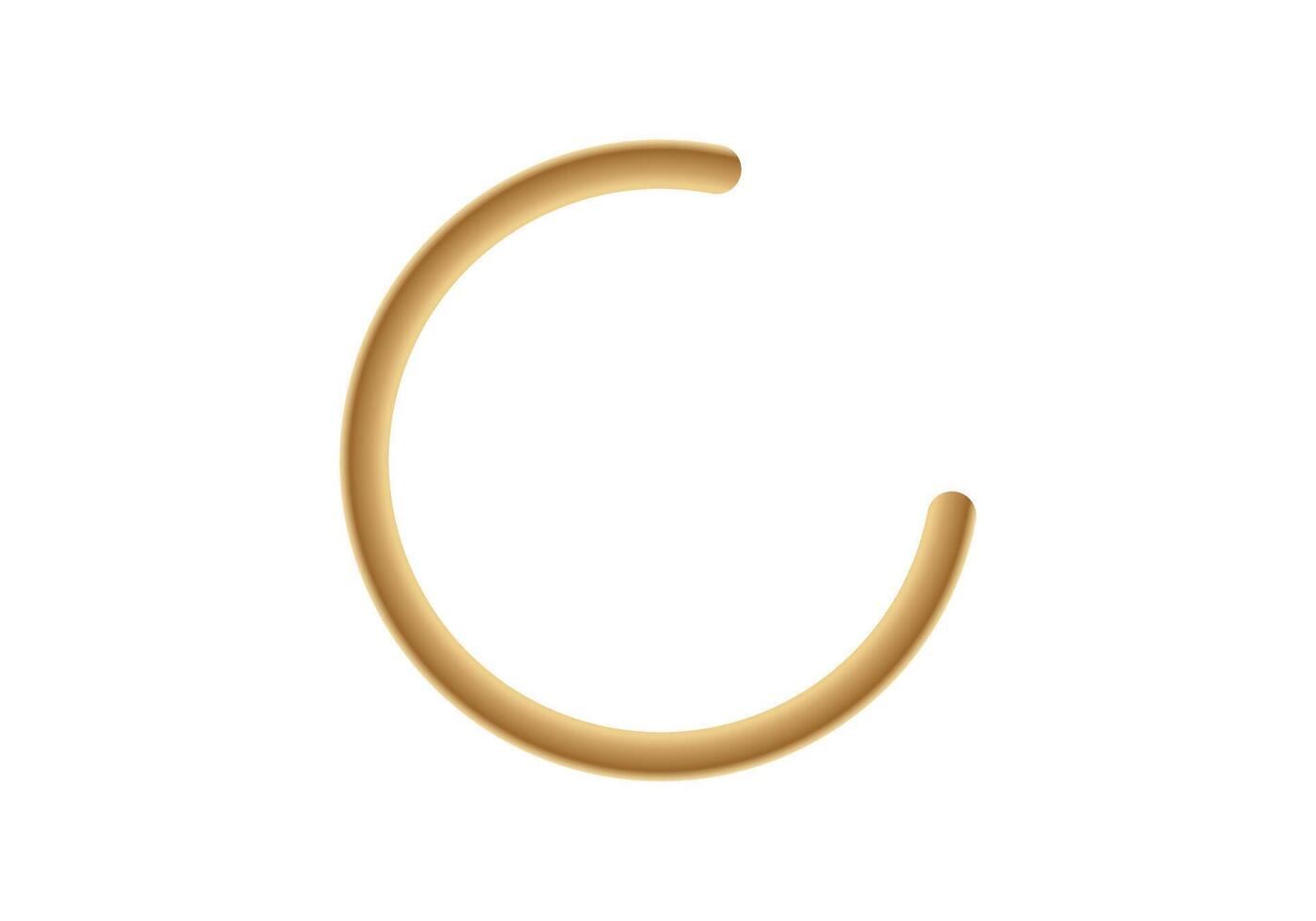 Golden circular checkbox icon with minimalist design vector