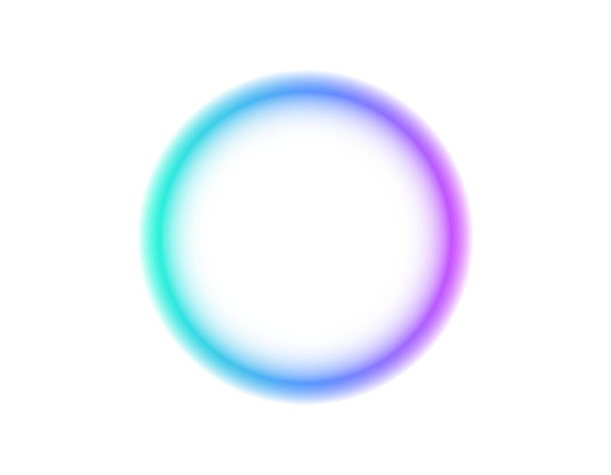 Colorful gradient circle with soft edges and halo effect vector
