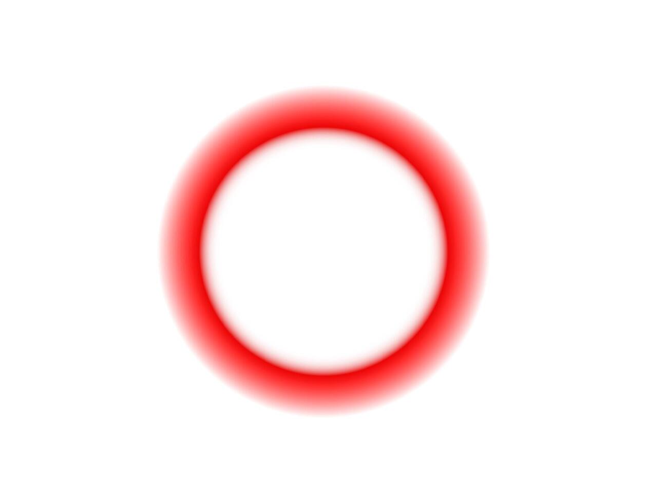 Red glowing circle with soft halo effect vector