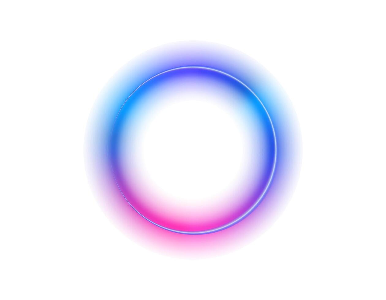 Bright gradient circle halo with soft glow and vivid colors vector