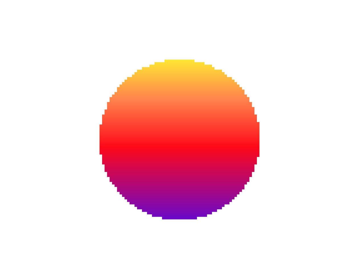 Retro sun with geometric circle design in vibrant eighties style vector