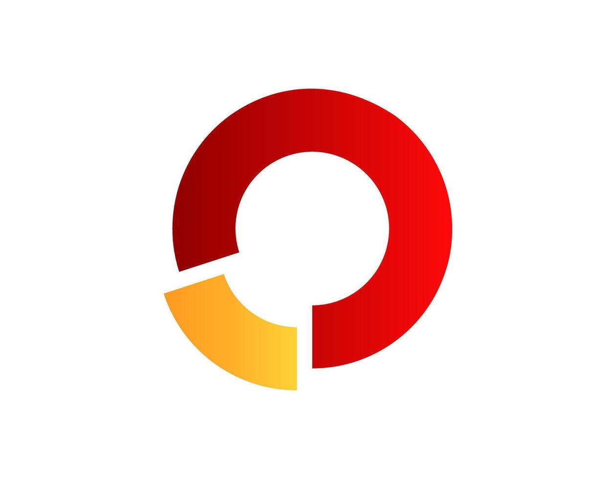 Abstract red and yellow circle design, modern shape art vector