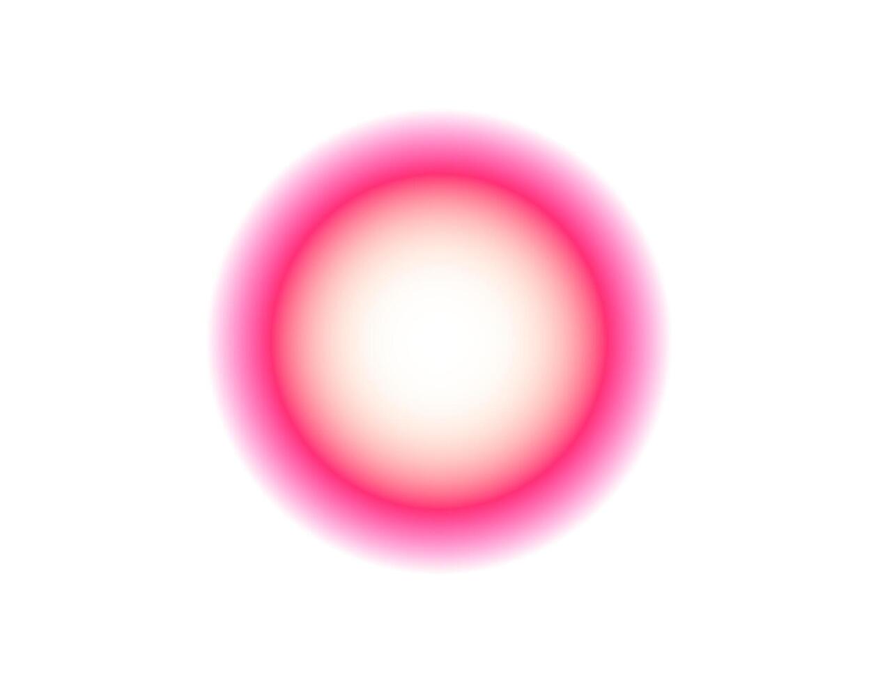 Glowing pink and white halo circle on plain background vector