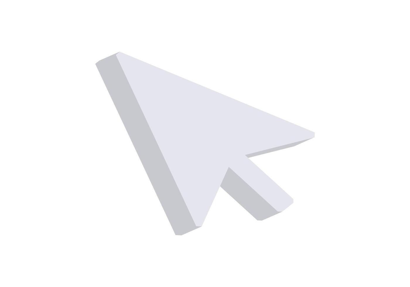 Large cursor icon on blank background in simple design vector