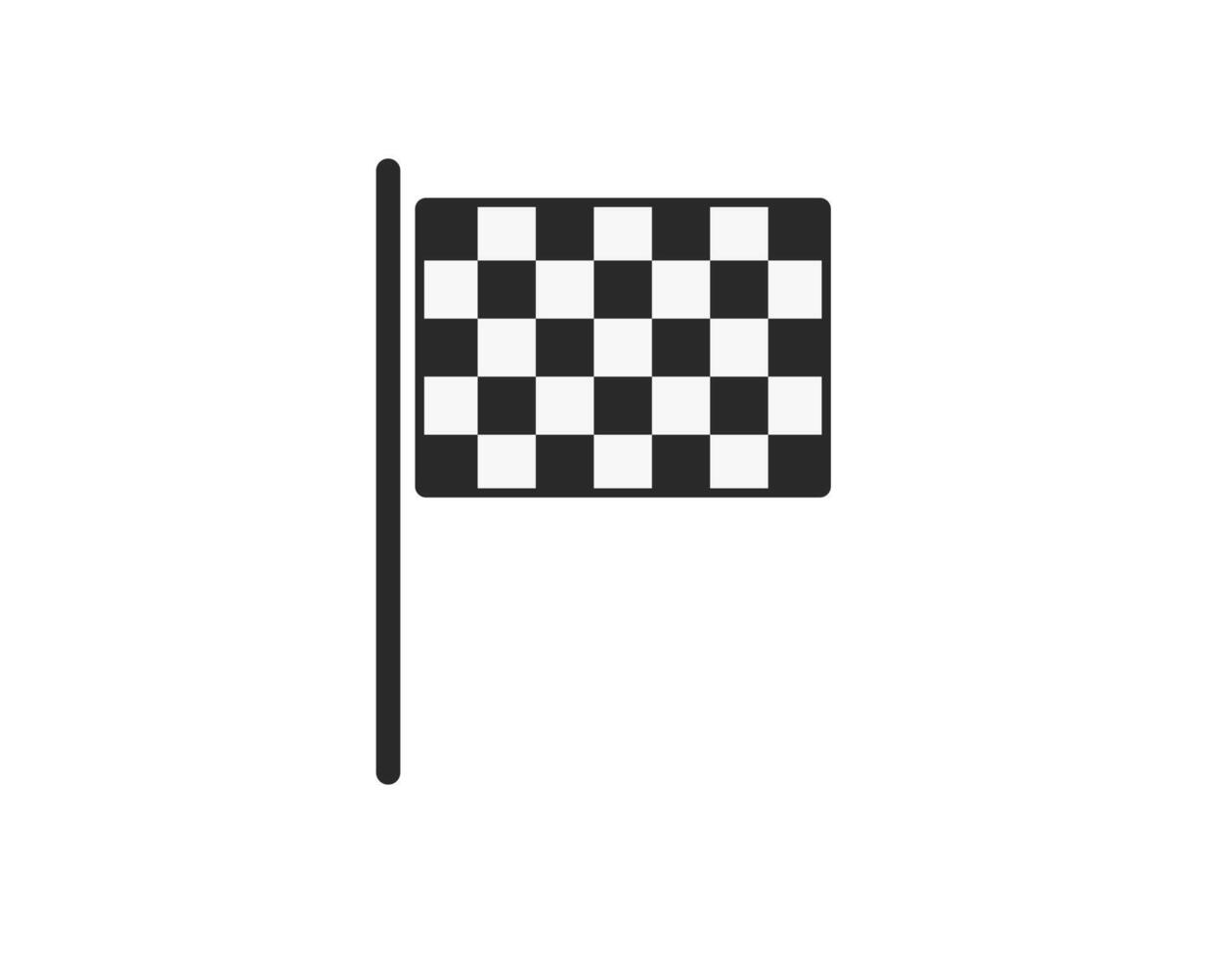Checkered flag icon for racing events and competitions vector