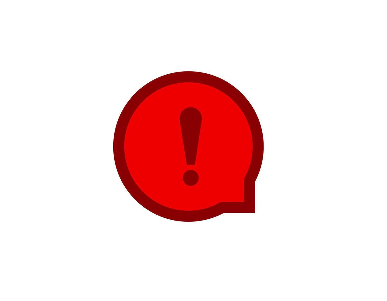 Red warning sign with exclamation mark for caution alerts vector