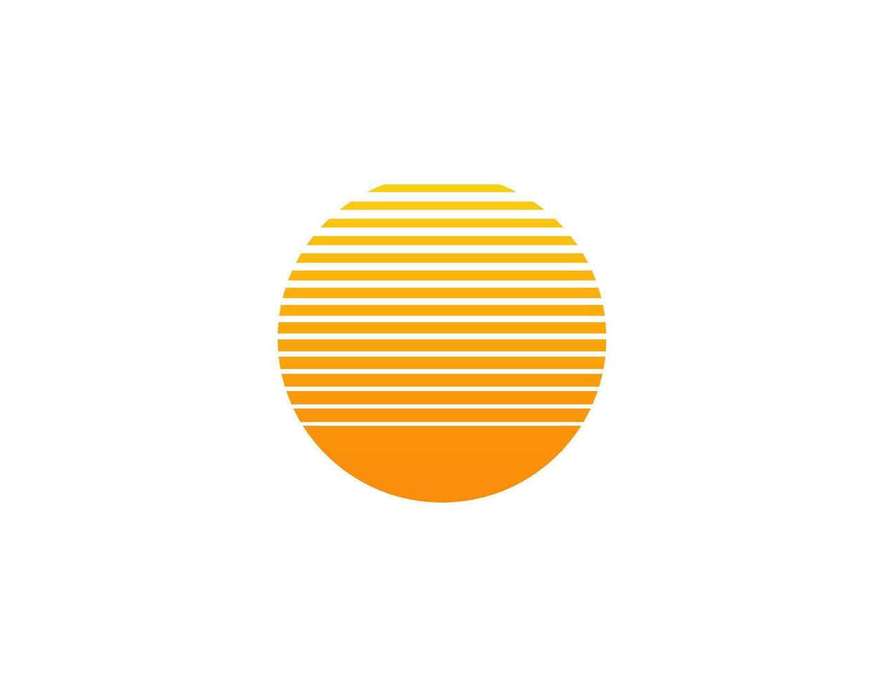 Retro sun circle from the eighties and nineties with geometric style vector