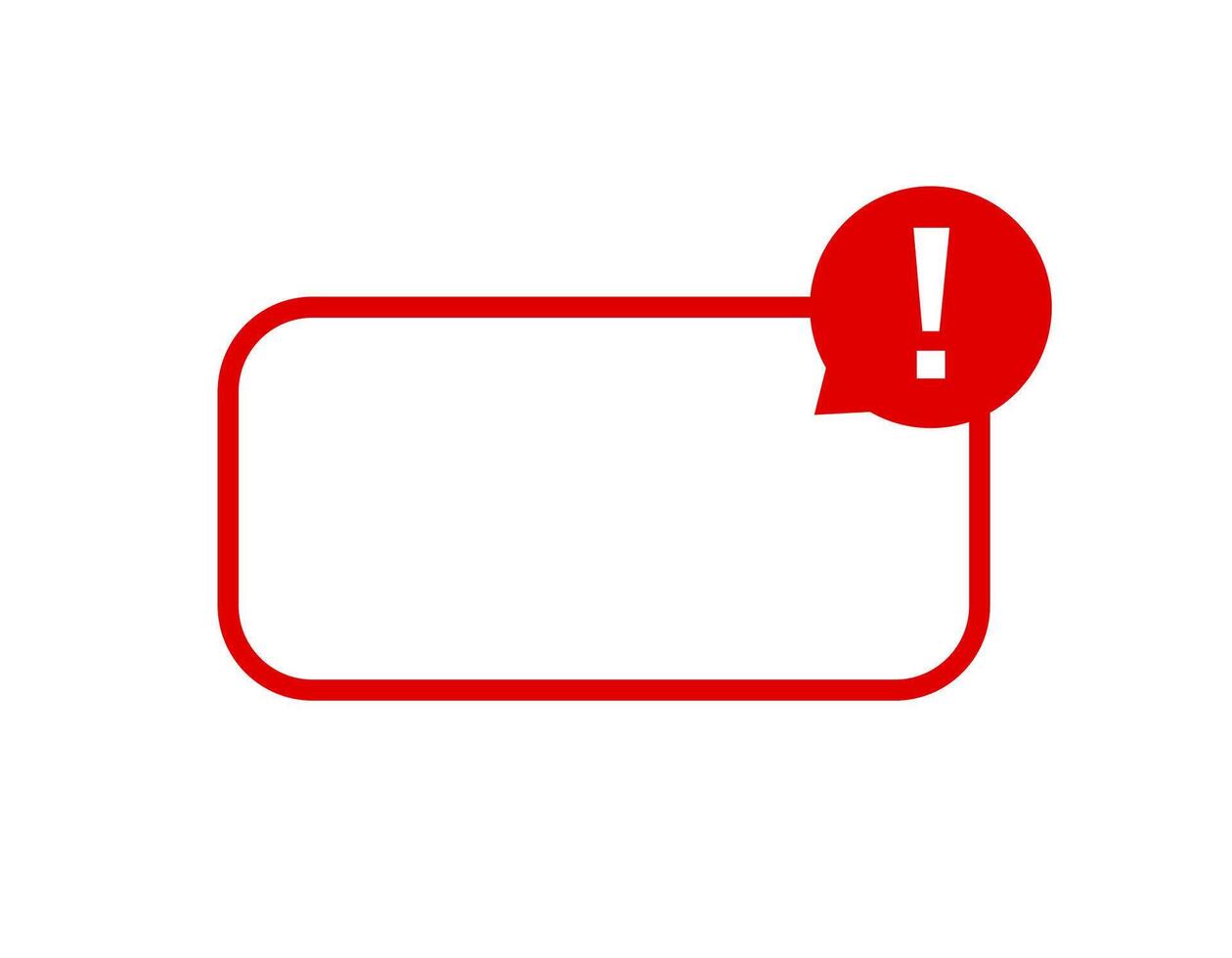 Warning sign with exclamation mark in simple framework vector