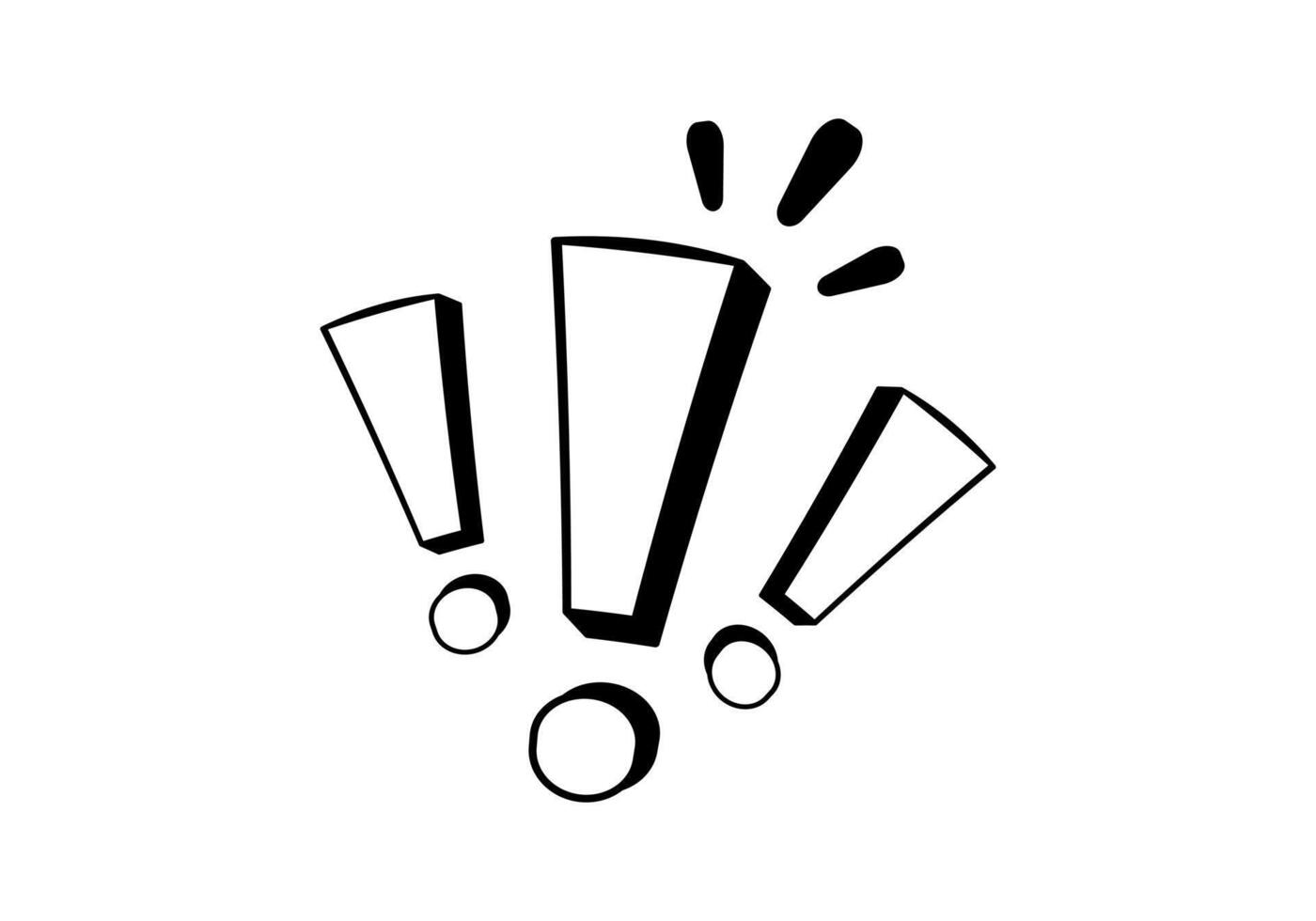 Bold exclamation marks highlighting excitement and alertness vector
