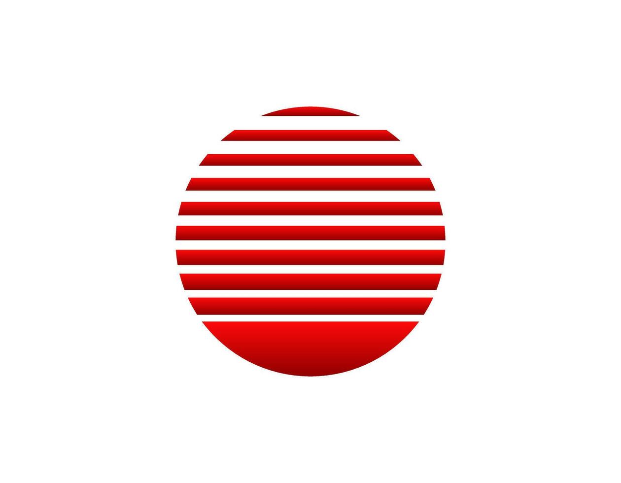 Retro sun circle with geometric shape from the eighties and nineties vector