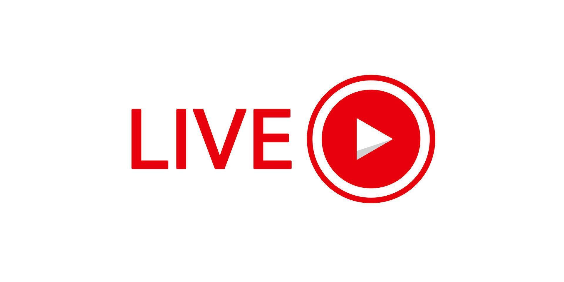 Online live stream logo. vector