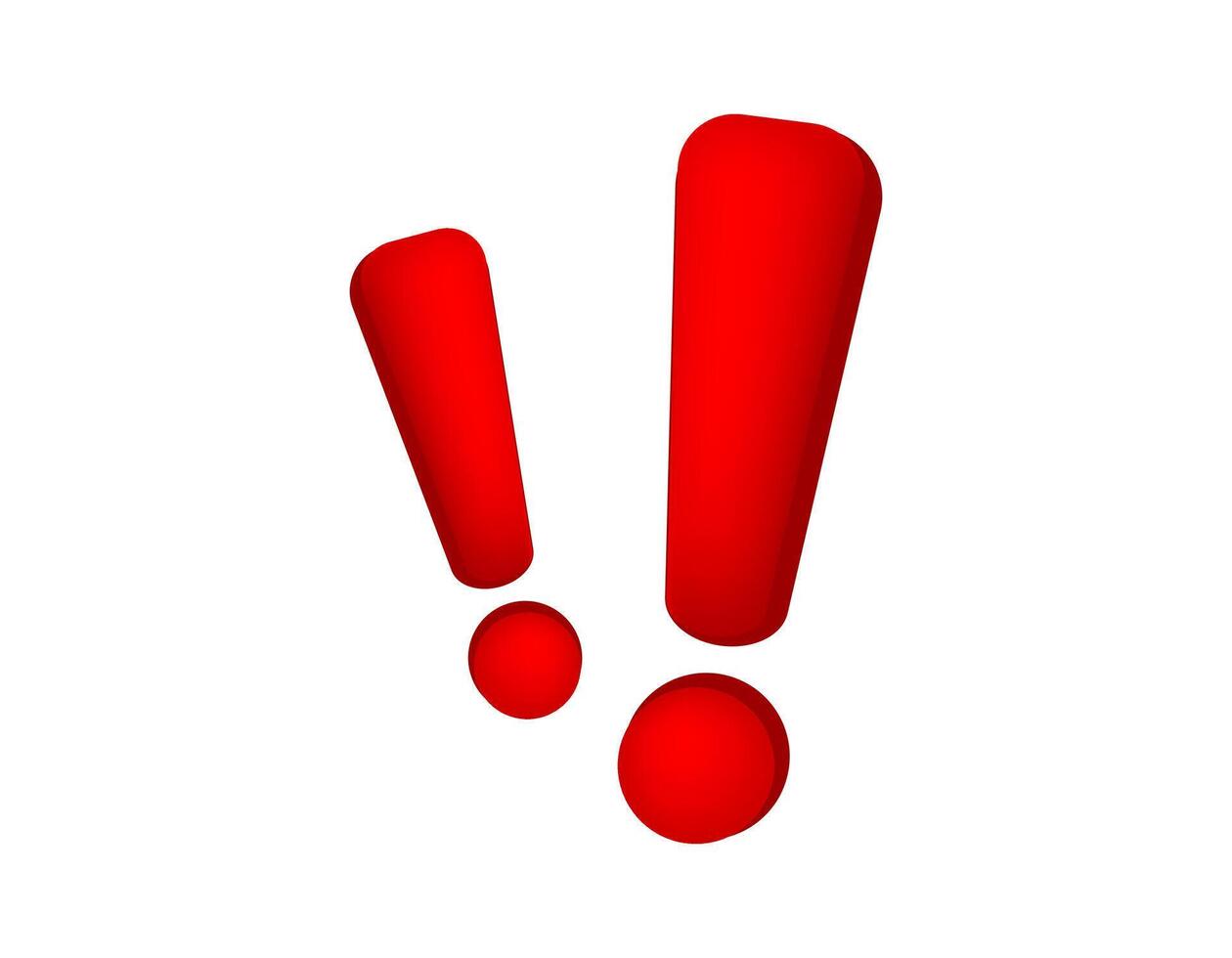 Bold red exclamation and question marks on white background vector