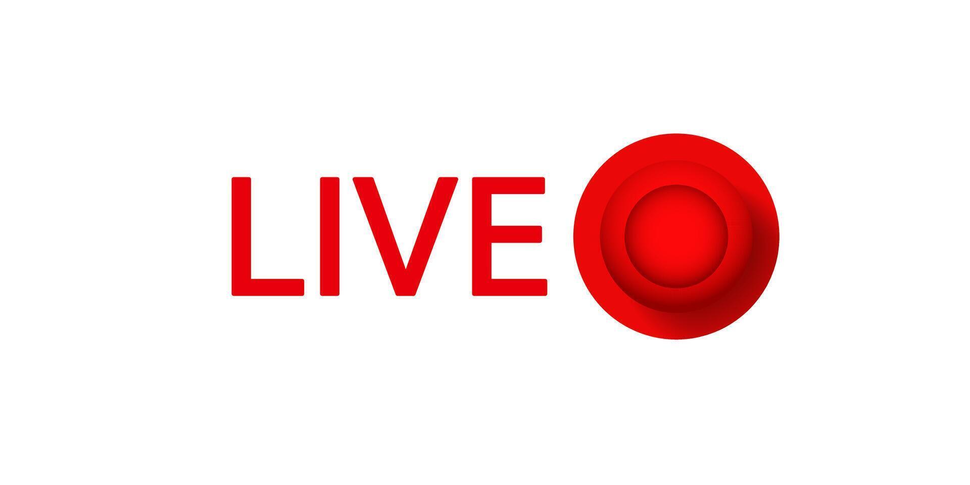 Online live stream logo. vector
