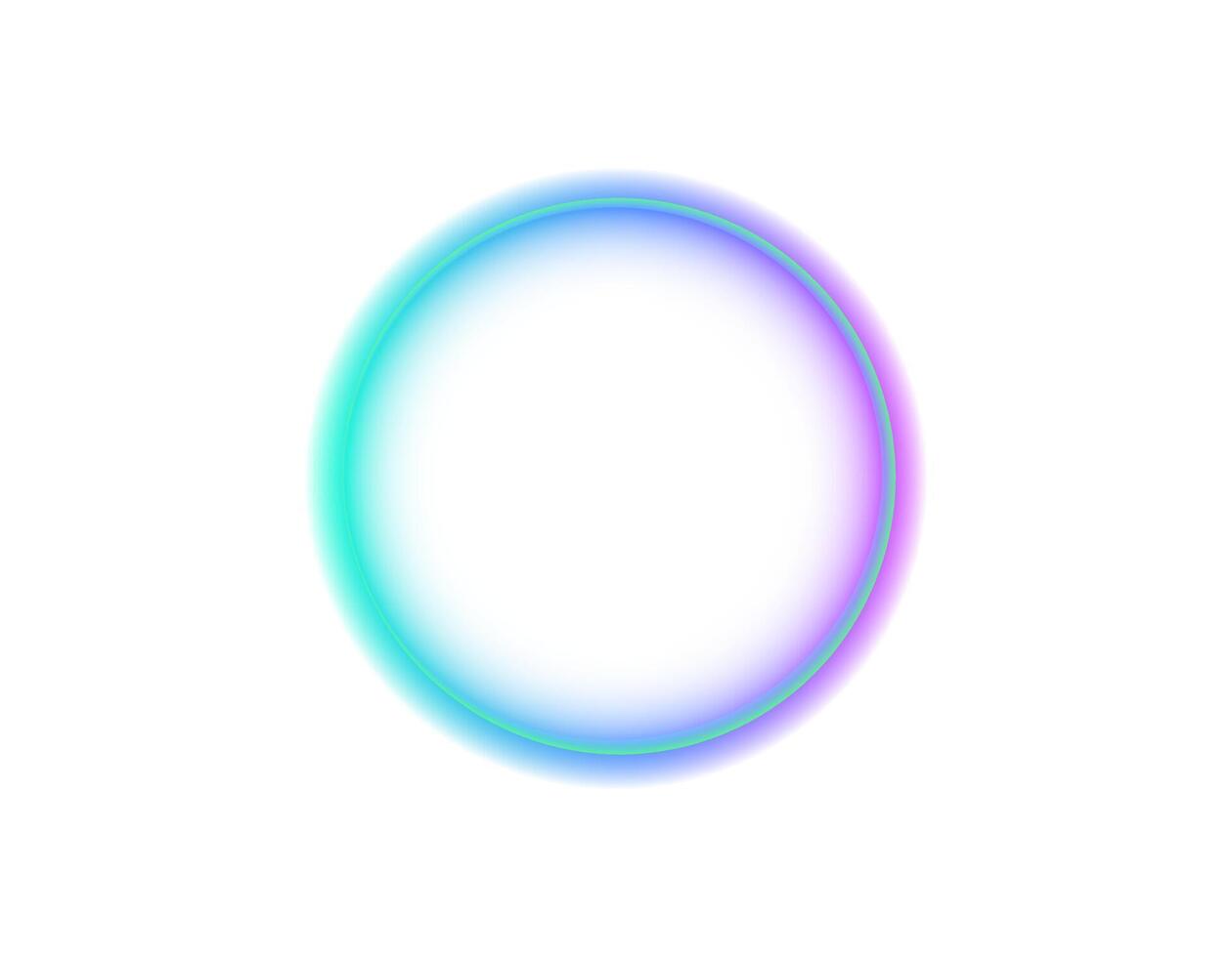 Colorful gradient circle with soft halo effect vector