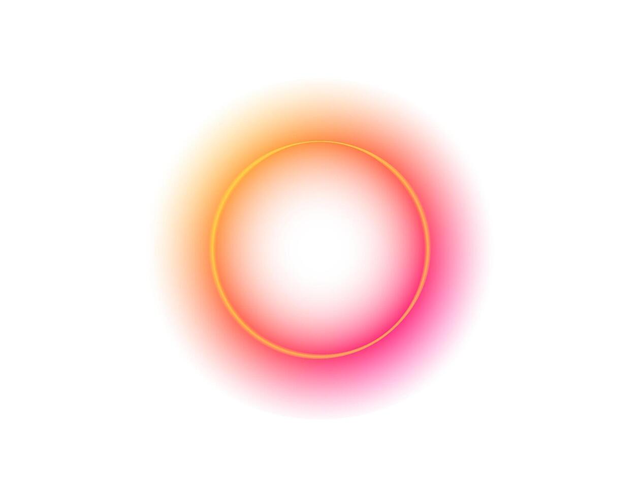Vibrant gradient circle with radiant pink and orange halo vector