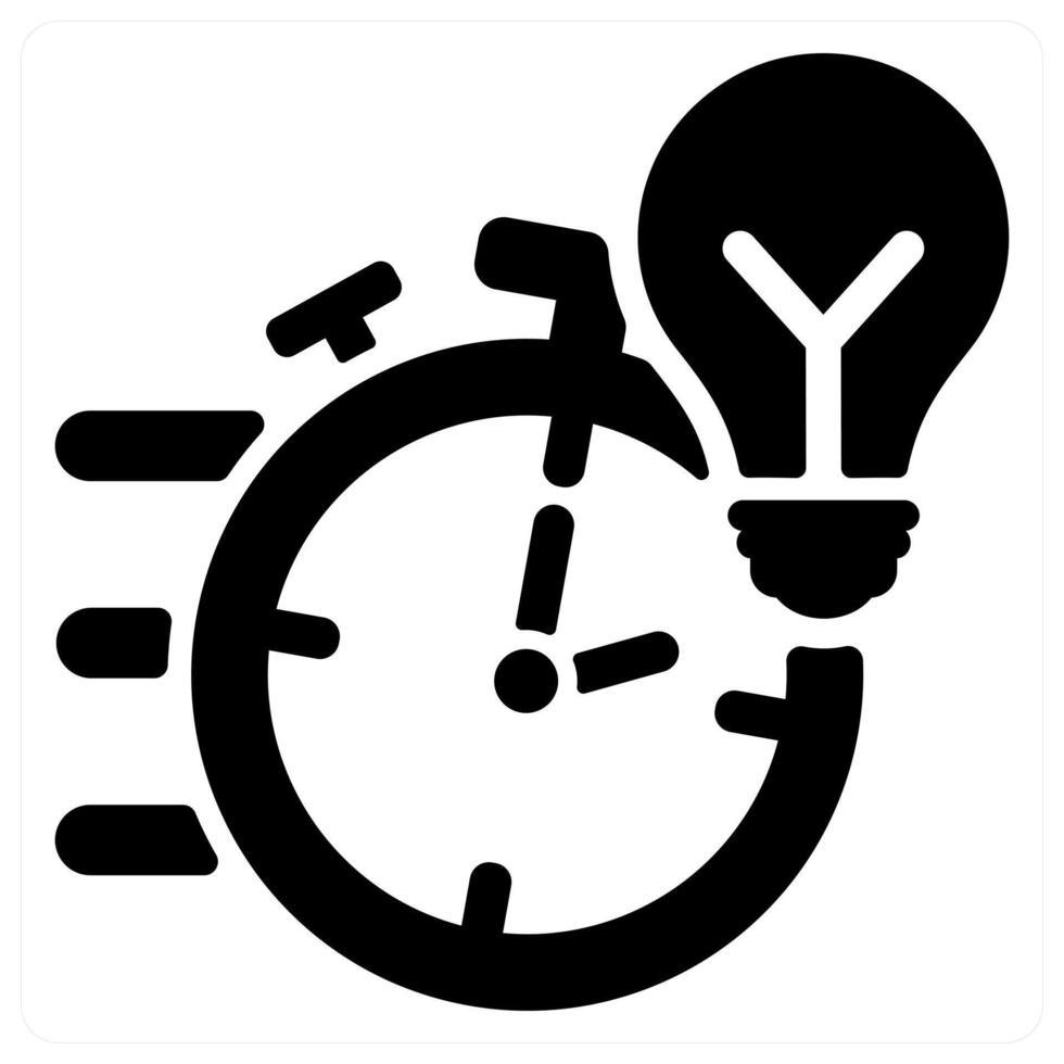 Quick Solution icon concept in black color vector