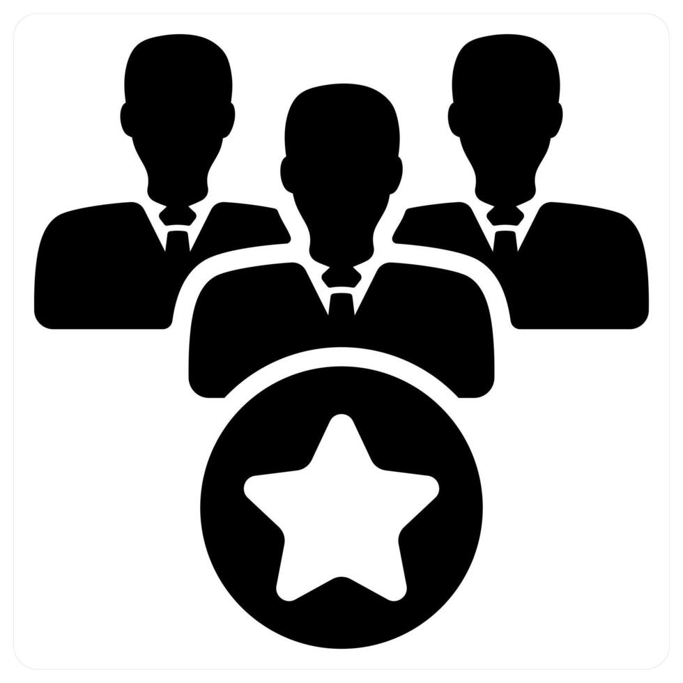 Leadership icon concept in black color vector