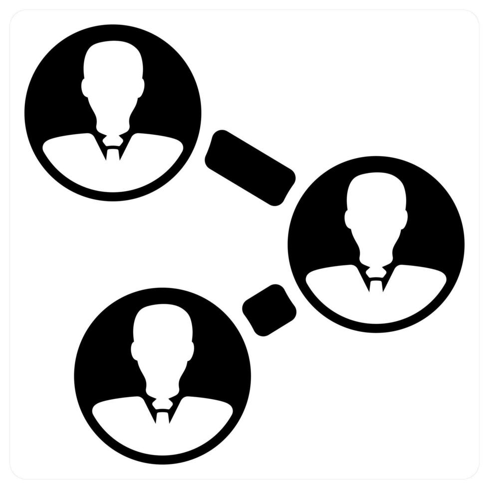 Business Connectivity icon concept in black color vector