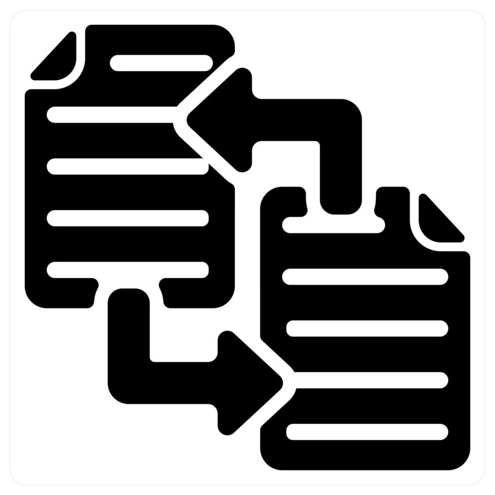 File Transfer icon concept in black color vector