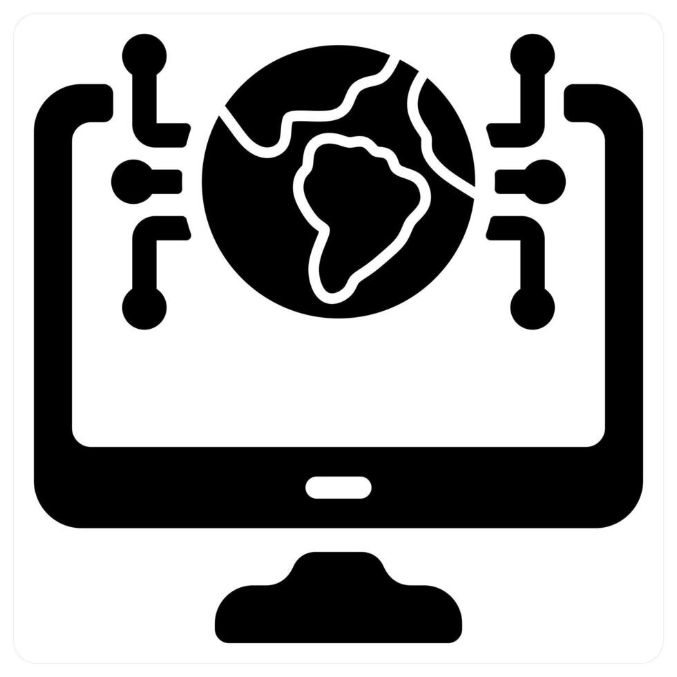 Internet Connectivity icon concept in black color vector