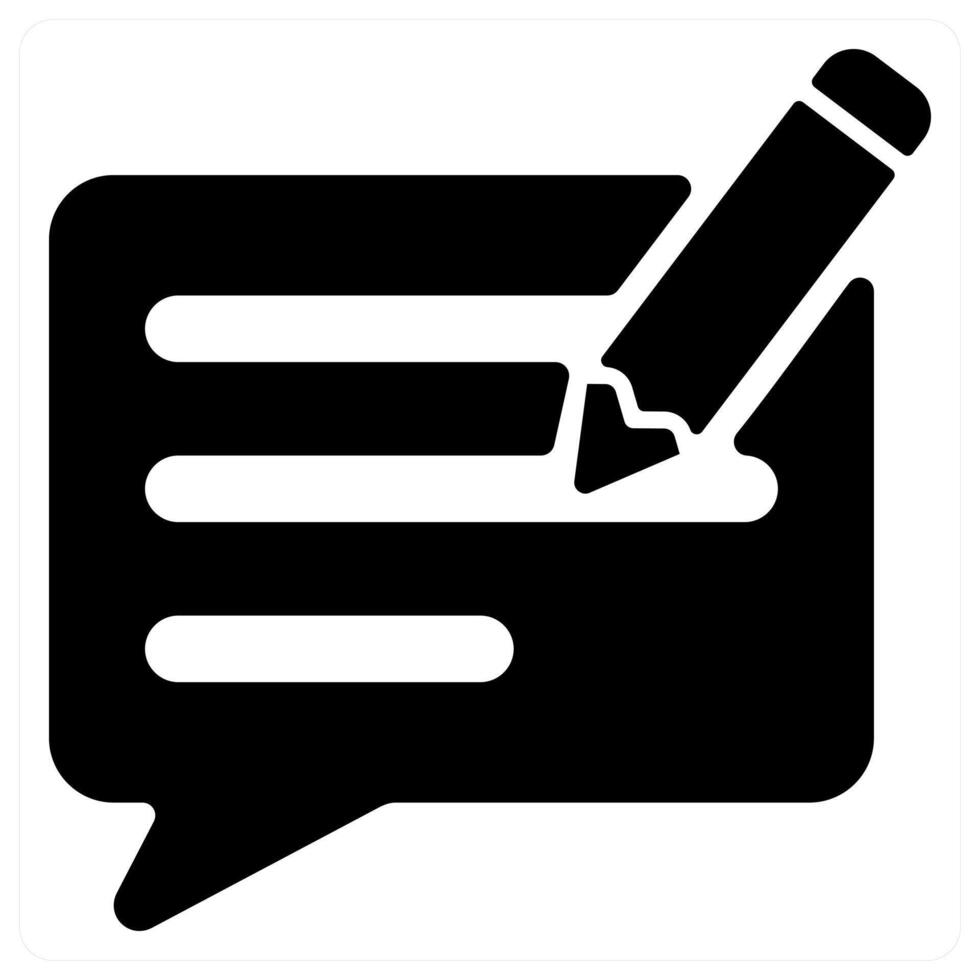 Blog icon concept in black color vector