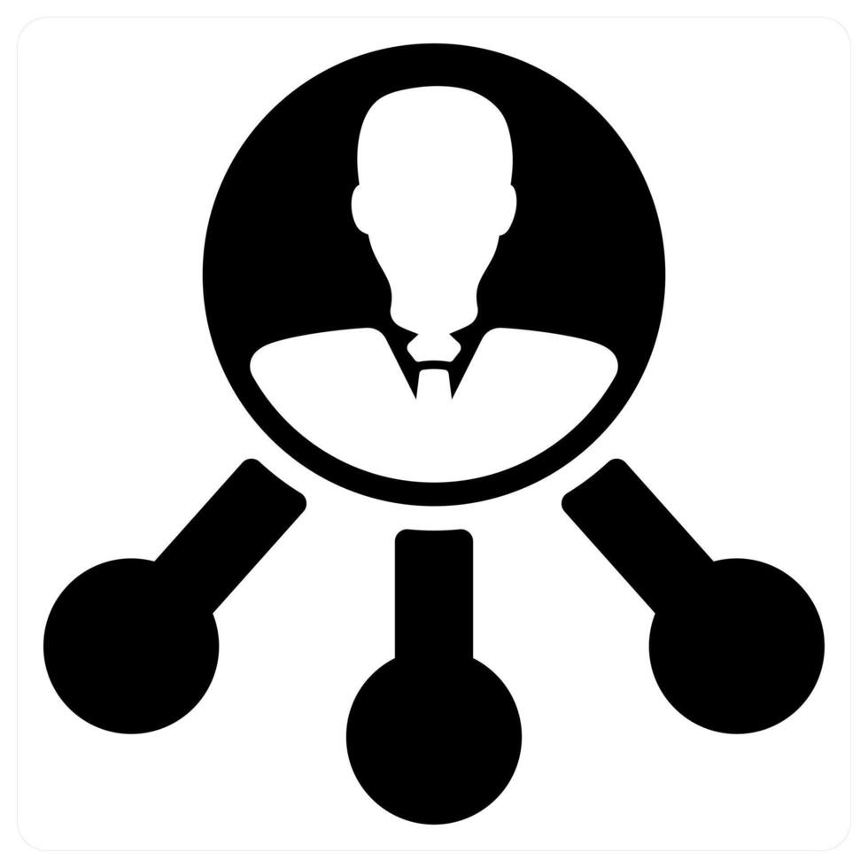 Affiliate icon concept in black color vector