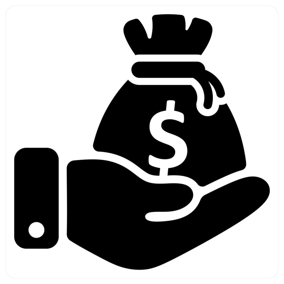 Capital icon concept in black color vector