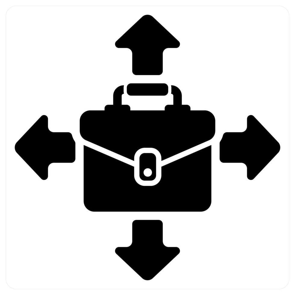Business Opportunity icon concept in black color vector