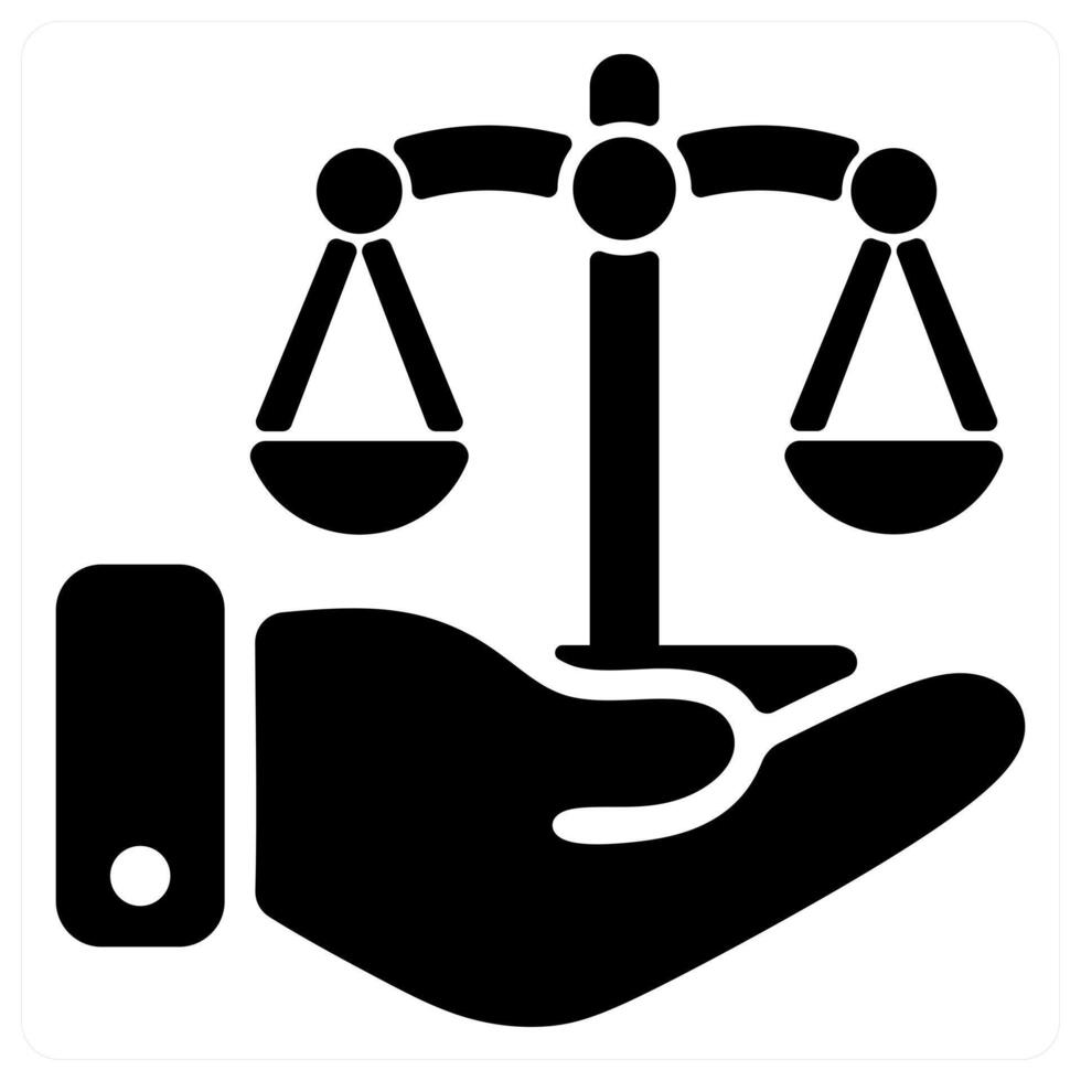 Business Legal Judgment icon concept in black color vector