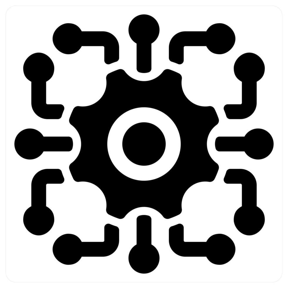 Service Network icon in black color vector