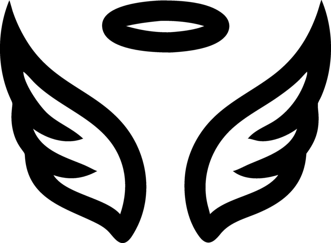 Creative Angel Wings Icon Representation vector