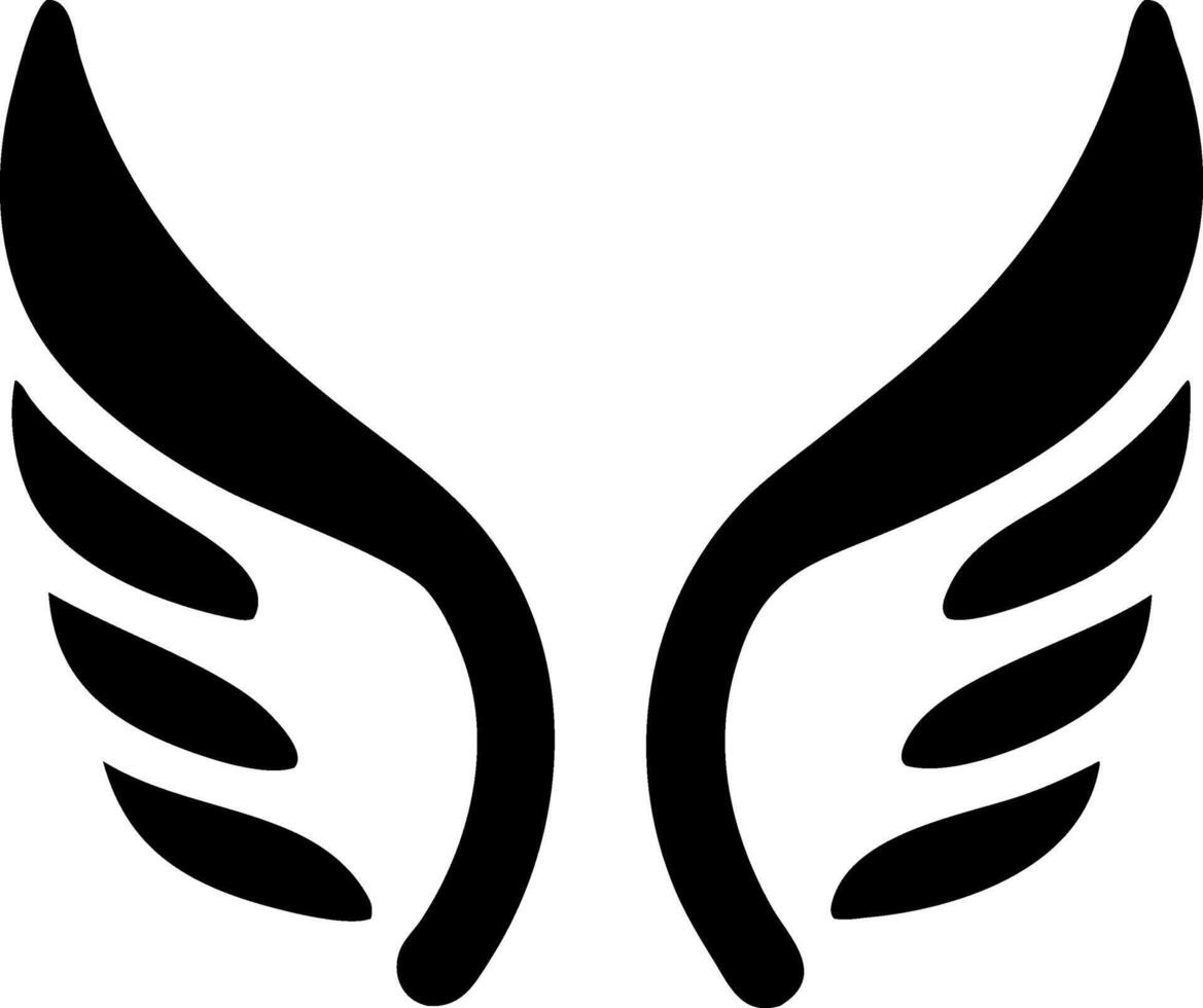 Angel Wings Icon Symbol Set vector