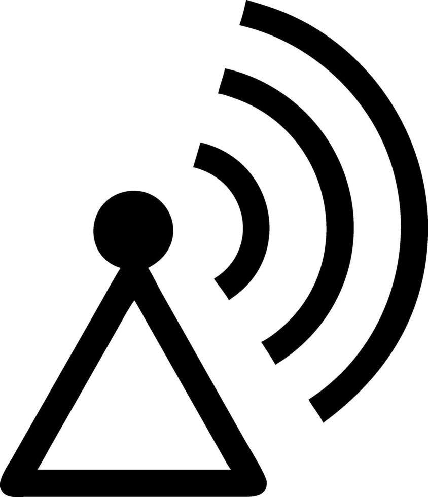 Iconic Antenna Wave Symbol Design vector