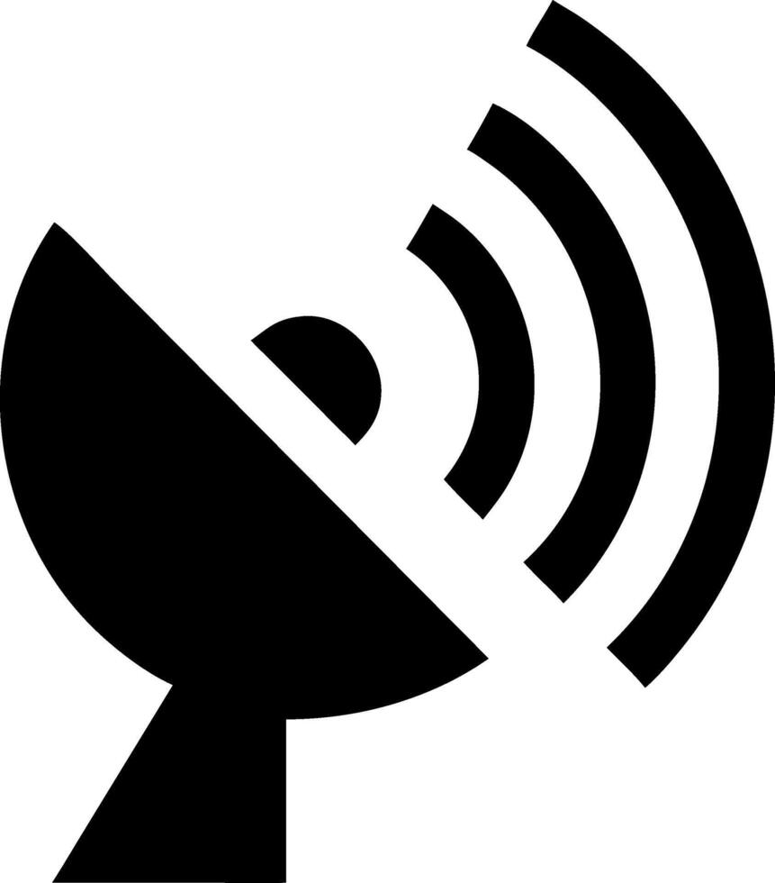 Classic Antenna Wave Icon Design vector