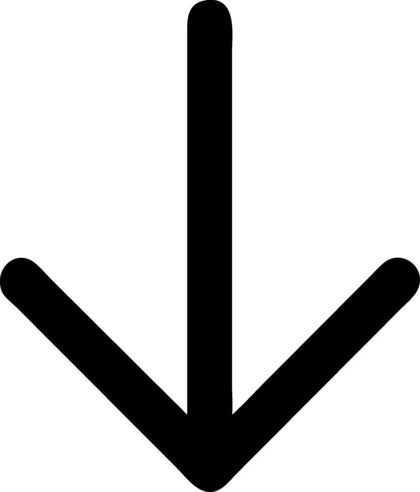 Iconic Downward Arrow Symbol Design vector