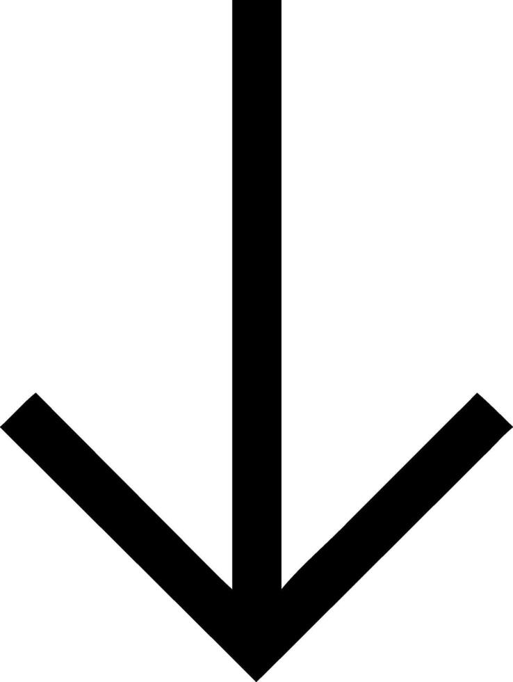 Navigation Arrow Pointing Down Icon Design vector